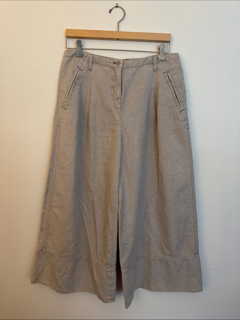 Cartonnier Beige Wide-Leg Jumpsuit-Style Pants